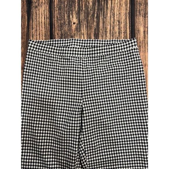 Talbots Women's Black Check Ankle Pants Size Large Casual Stretchy Fit - Picture 3 of 5
